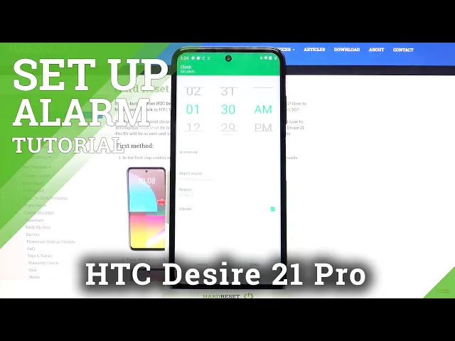Video thumbnail for Alarm Clock App - HTC Desire 21 Pro & Alarm Managing