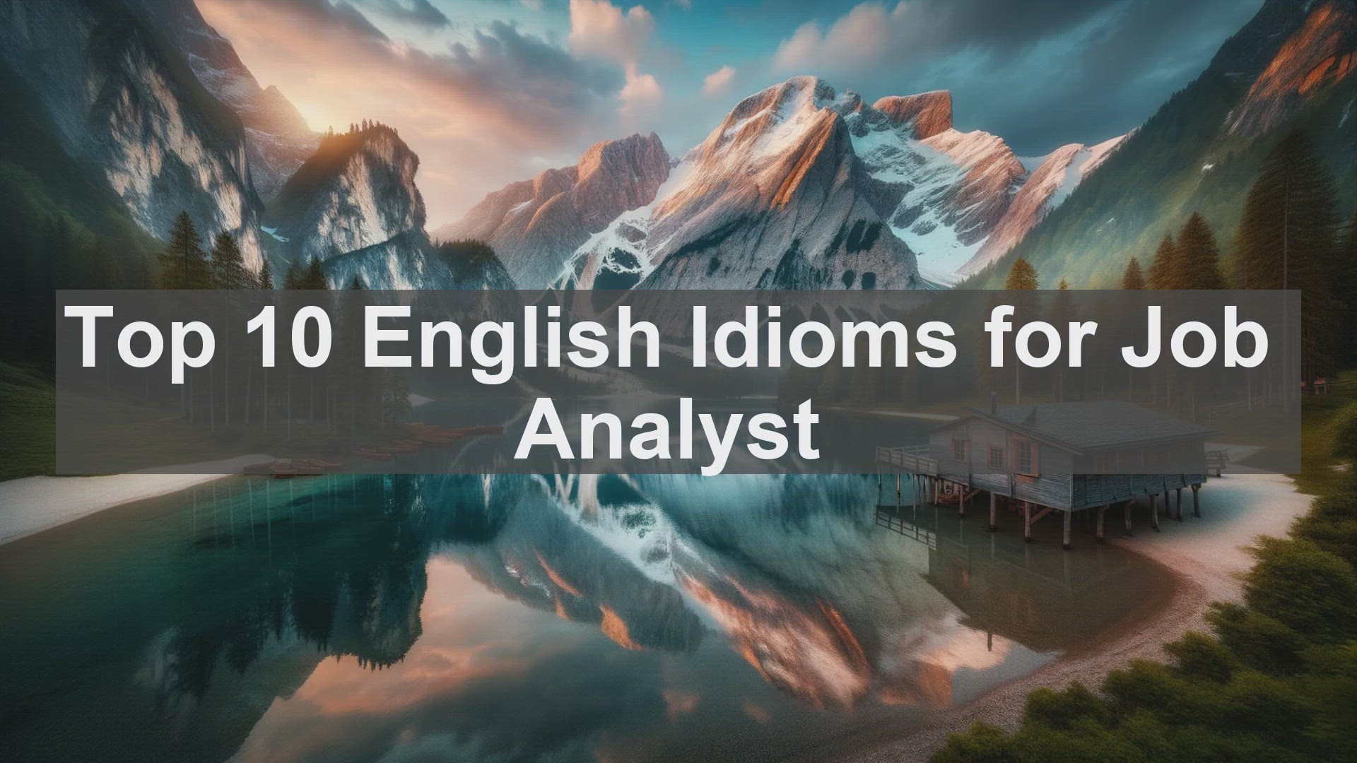 'Video thumbnail for Top 10 English Idioms for Job Analyst'