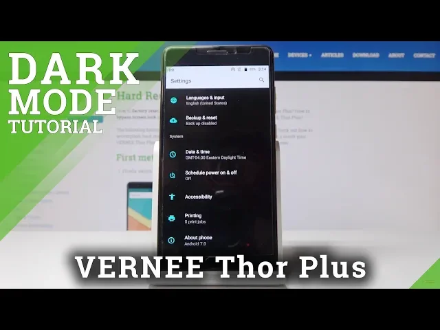 Video thumbnail for How to Enable Color Inversion in VERNEE Thor Plus - Dark Theme