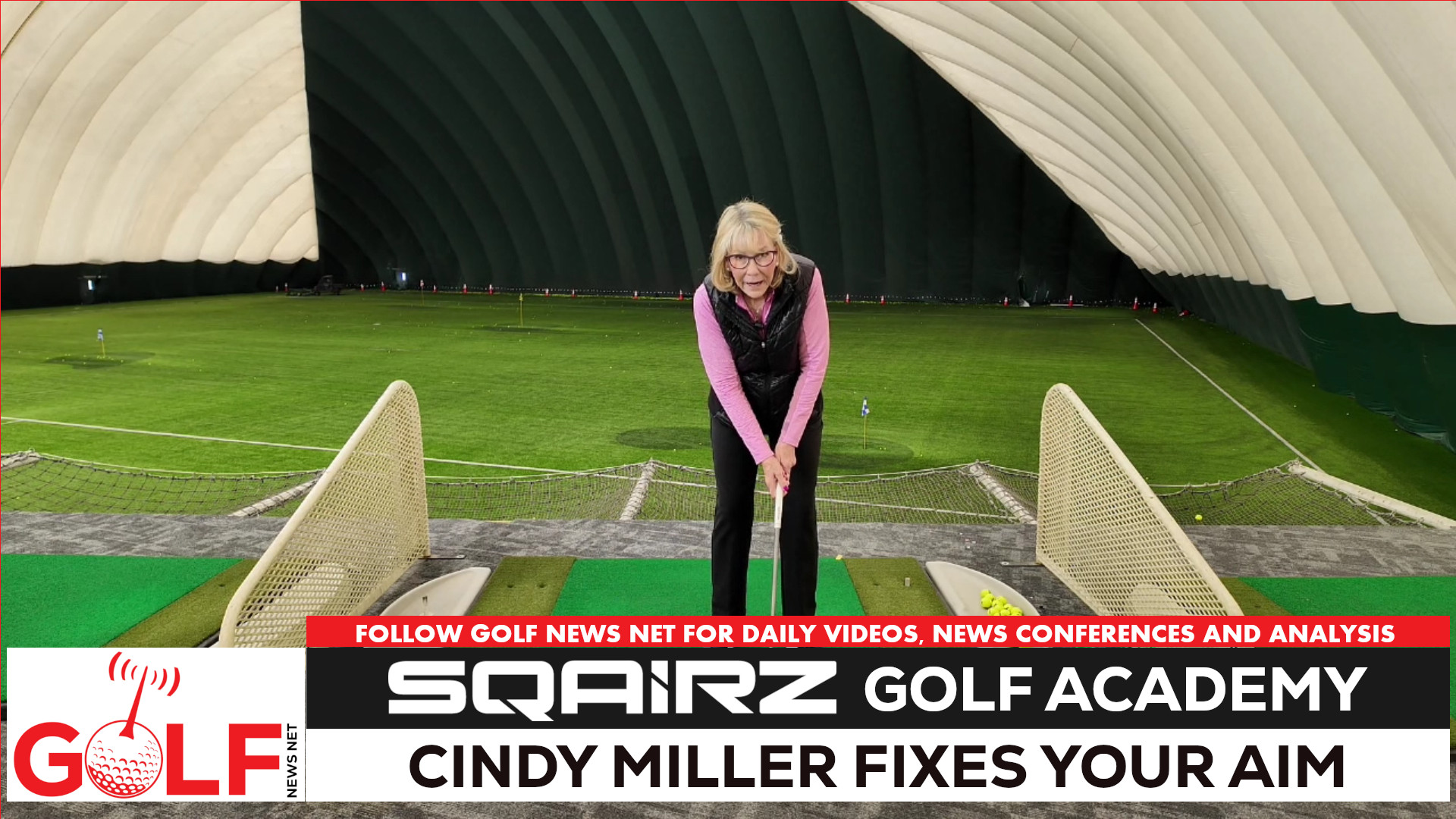 Video thumbnail for Cindy Miller helps you fix your aim of the golf ball