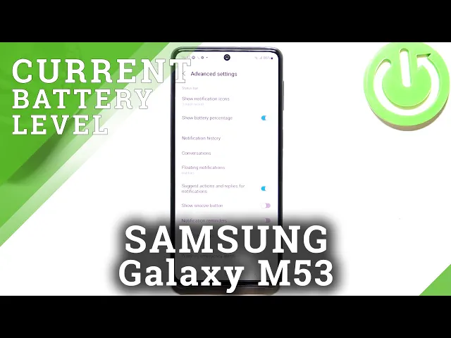 Video thumbnail for How to Show Battery Percentage On SAMSUNG Galaxy M53 - Enable Battery Percentage