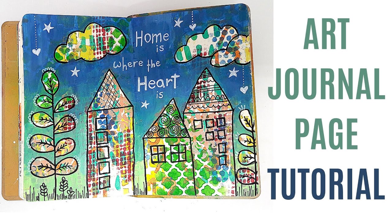 Video thumbnail for Mixed Media Art Journal Page