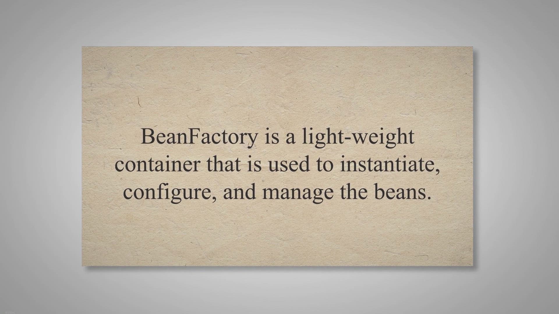 Video thumbnail for Difference between a bean factory and an application context in Spring - Javasavvy Spring