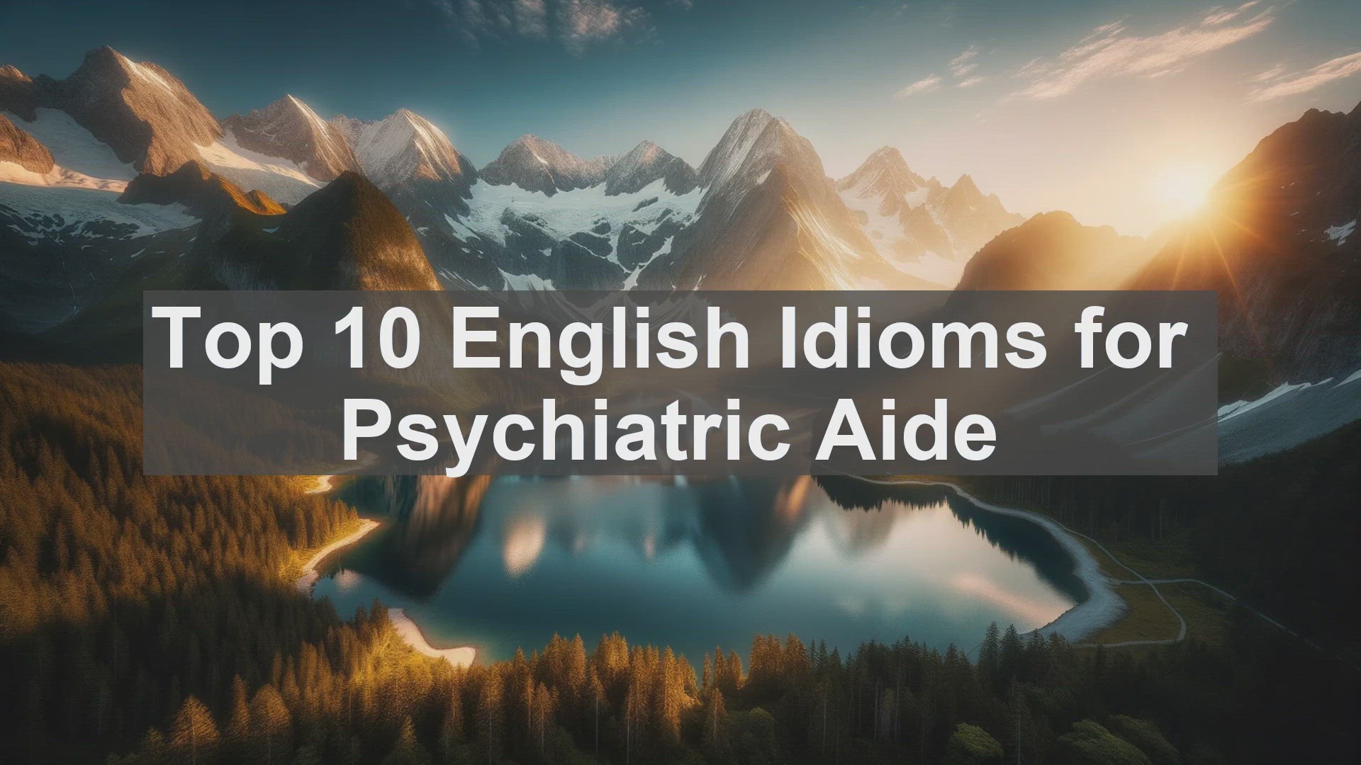 'Video thumbnail for Top 10 English Idioms for Psychiatric Aide'