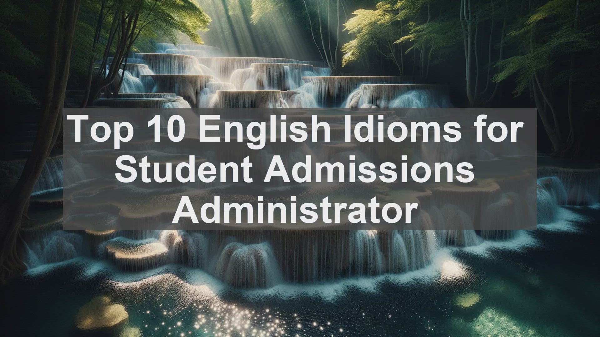 'Video thumbnail for Top 10 English Idioms for Student Admissions Administrator'