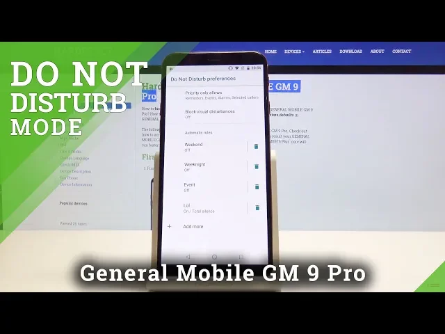 Video thumbnail for How to Activate Do Not Disturb Mode in GENERAL MOBILE GM 9 Pro - Customize DND