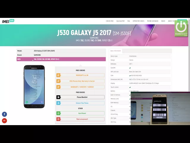 Video thumbnail for Check Warranty SAMSUNG Galaxy J5 2017 - Country & Carrier Info