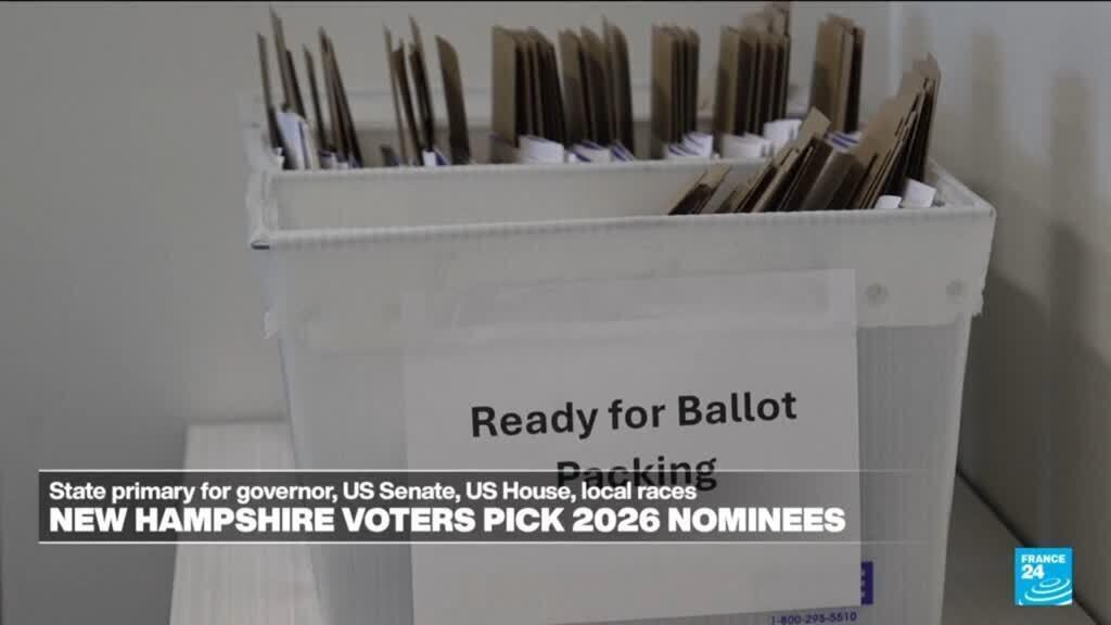 Video thumbnail for New Hampshire voters pick 2026 midterm candidates