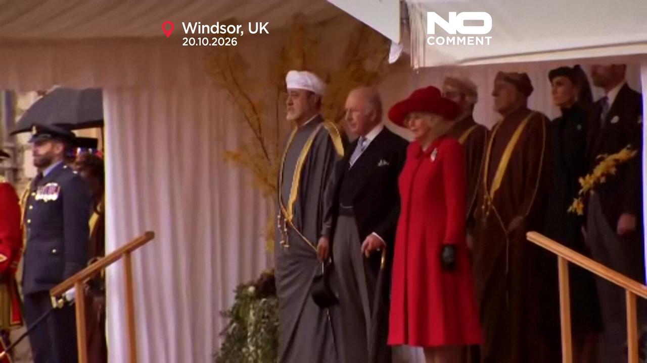 Video thumbnail for King Charles welcomes Oman’s Sultan Haitham for state visit to UK