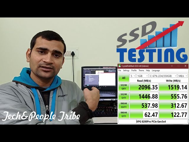 Video thumbnail for Pcie ssd speed testing | xpg 8200pro |  in Win10 @PCTribe!