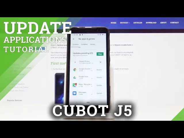 Video thumbnail for How to Check for Updates in CUBOT J5 - Update Apps