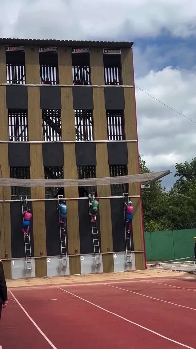 Video thumbnail for Belarus Firefighter Championship Hook Ladder Sprint