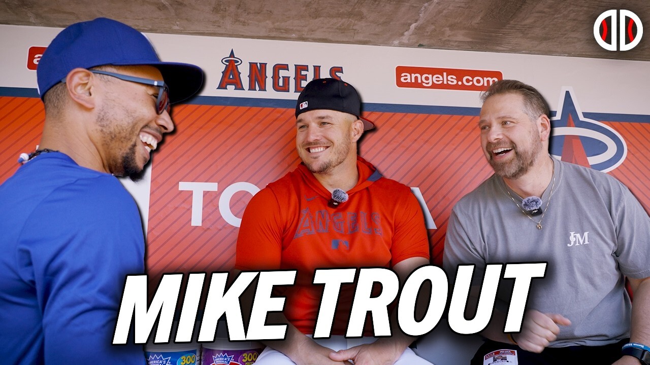 Video thumbnail for Mookie Betts Crashed Our Interview With Mike Trout! | Dugout Discussions