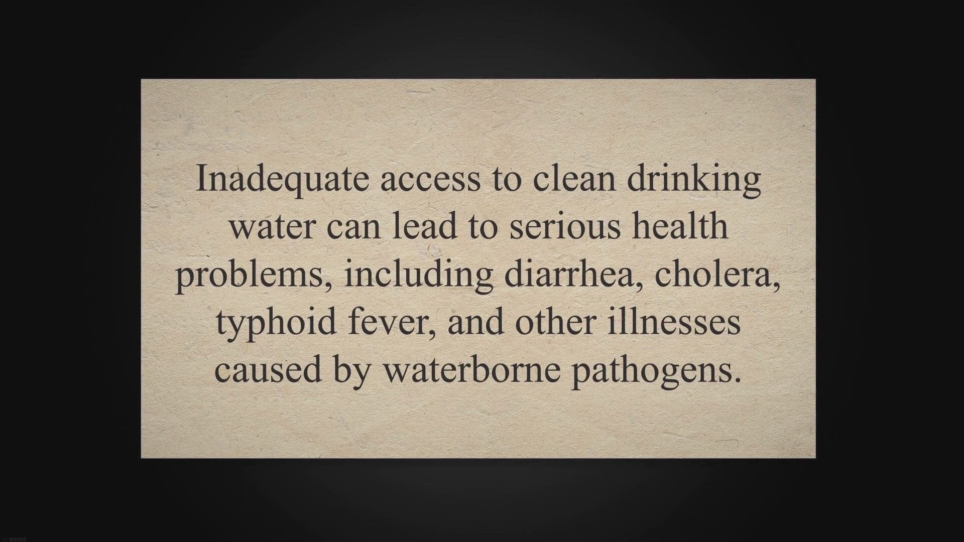 Video thumbnail for From Contaminants to Clean: Ensuring Access to Safe Drinking Water for a Healthier Future