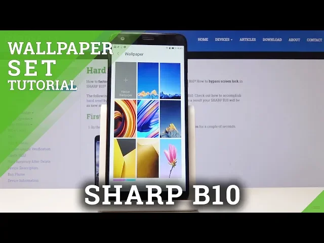 Video thumbnail for How to Change Wallpaper in SHARP B10 - Home Screen Look Setup