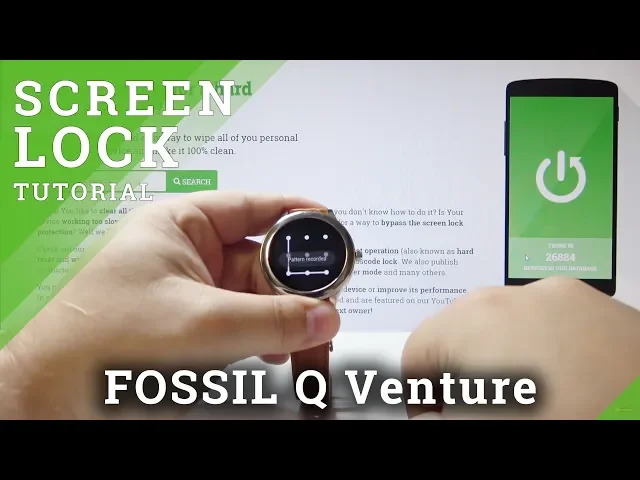 Video thumbnail for How to Add Screen Lock in FOSSIL Q Venture - Set Up Password & Pattern