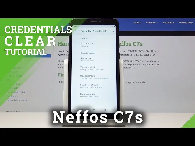 Video thumbnail for How to Clear Credentials in TP-LINK Neffos C7s - Erase Licenses