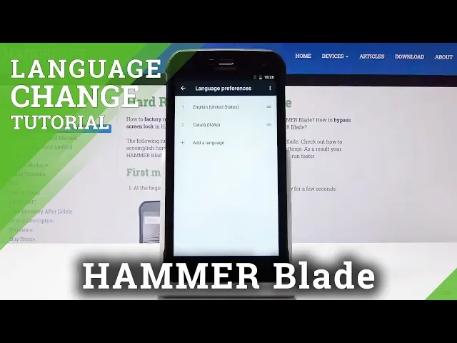 Video thumbnail for How to Change Language in HAMMER Blade - Language Settings