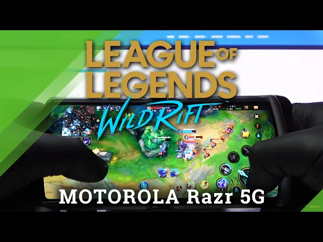Video thumbnail for Wild Rift on Motorola Razr 5G