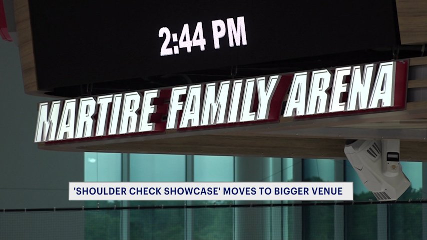 Video thumbnail for 'Take it to the next level.' Annual 'Shoulder Check Showcase' moves to Martire Family Arena at Sacred Heart University