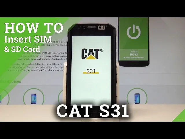 Video thumbnail for How to Insert SIM and SD in CAT S31 - Set Up Nano SIM and Micro SD |HardReset.info