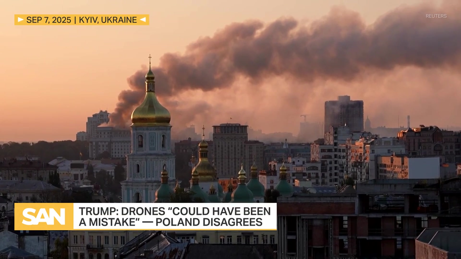 'Video thumbnail for Poland rejects Trump's claim on Russian drone incursion'