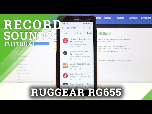 Video thumbnail for How to Record Sounds – Use Voice Recorder on RUGGEAR RG655