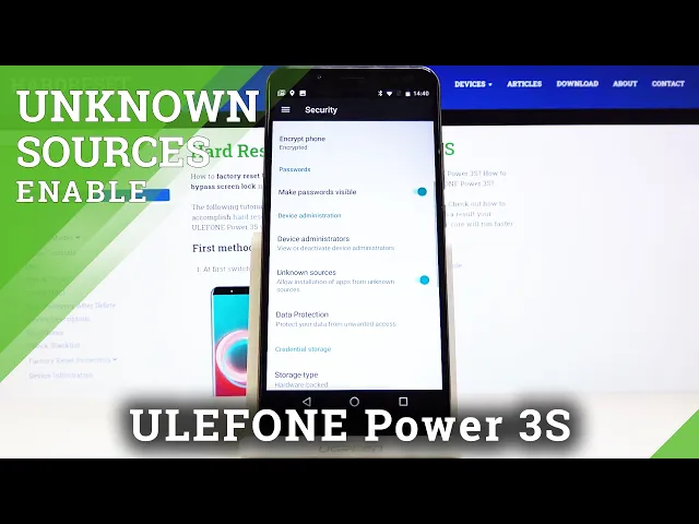 Video thumbnail for How to Enable App Installation in Ulefone Power 3s - Activate Unknown Sources