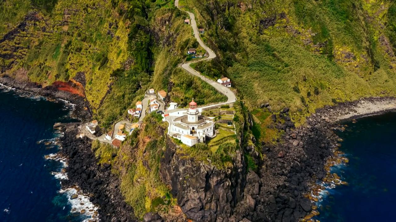 Video thumbnail for Portugal: Historic Arnel Lighthouse stands over Atlantic in Portugal’s Azores.