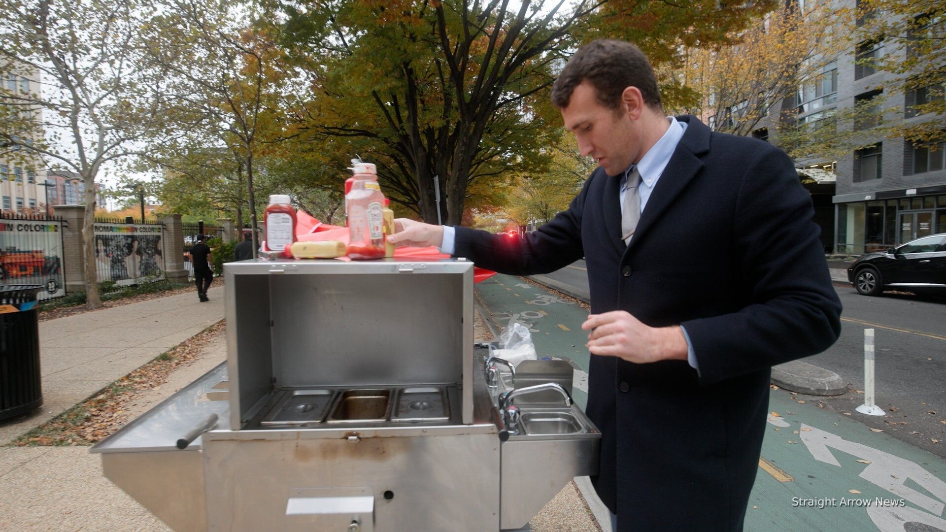 'Video thumbnail for IRS lawyer opens hot dog stand to keep working during government shutdown'
