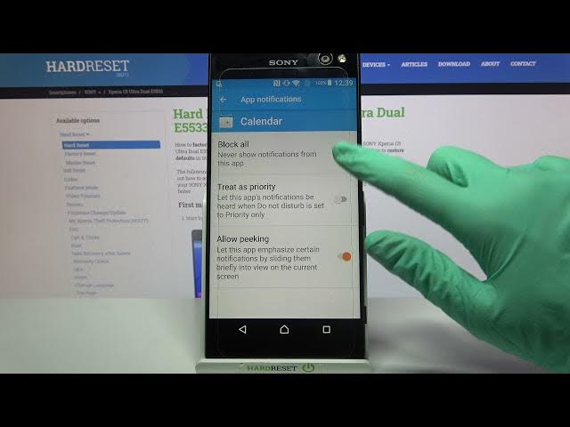 Video thumbnail for How to Change Apps Notifications on Sony Xperia C5 Ultra - Manage Notifications