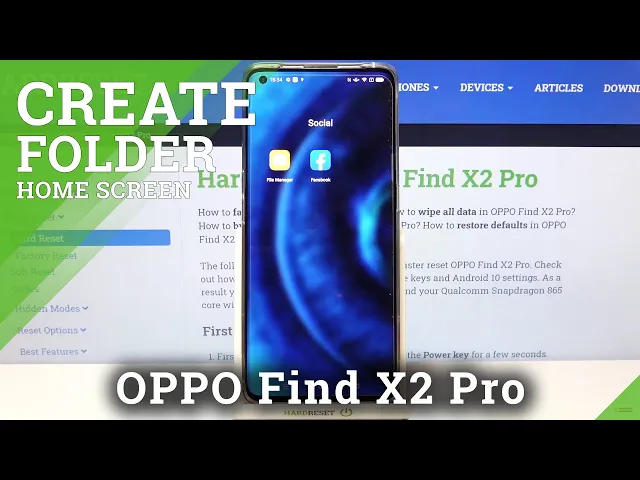 Video thumbnail for How to Create a Folder in the Home Screen on OPPO Find X2 Pro - Group Apps