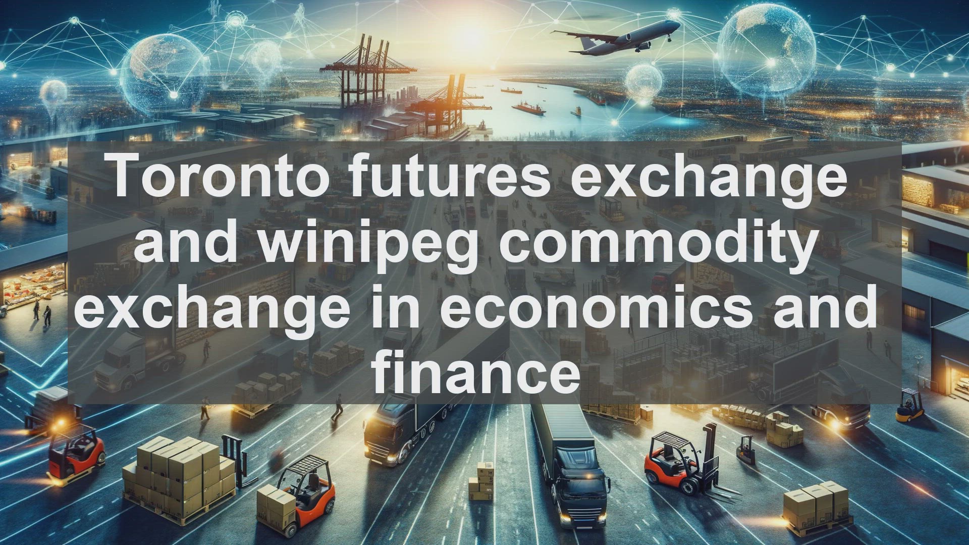 'Video thumbnail for Toronto futures exchange and winipeg commodity exchange in economics and finance'