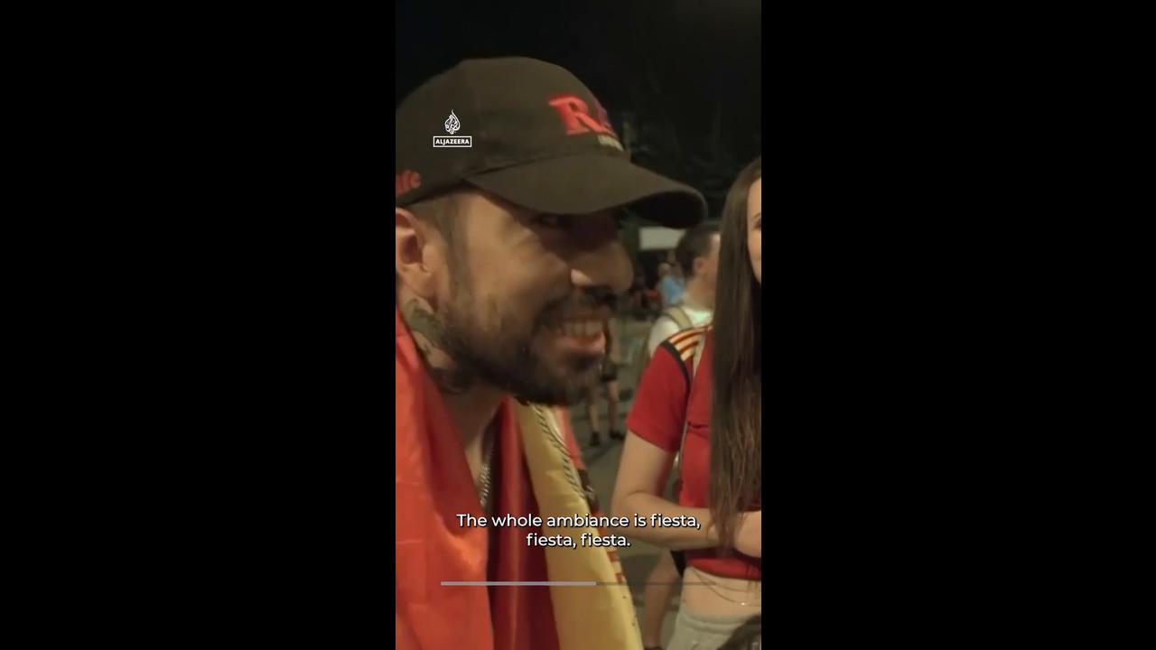 Video thumbnail for Fans in Madrid party all night long after Spain’s World Cup victory
