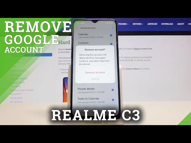 Video thumbnail for How to Logout for Gmail Account in Realme C3 - Account Settings