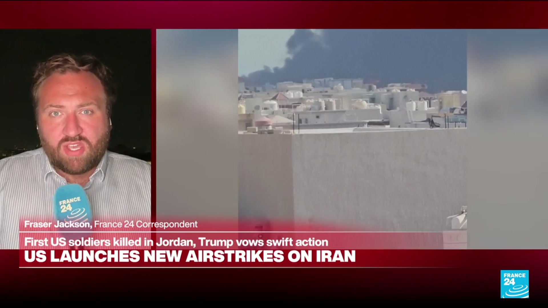 Video thumbnail for US launches new airstrikes on Iran after confirming troop deaths