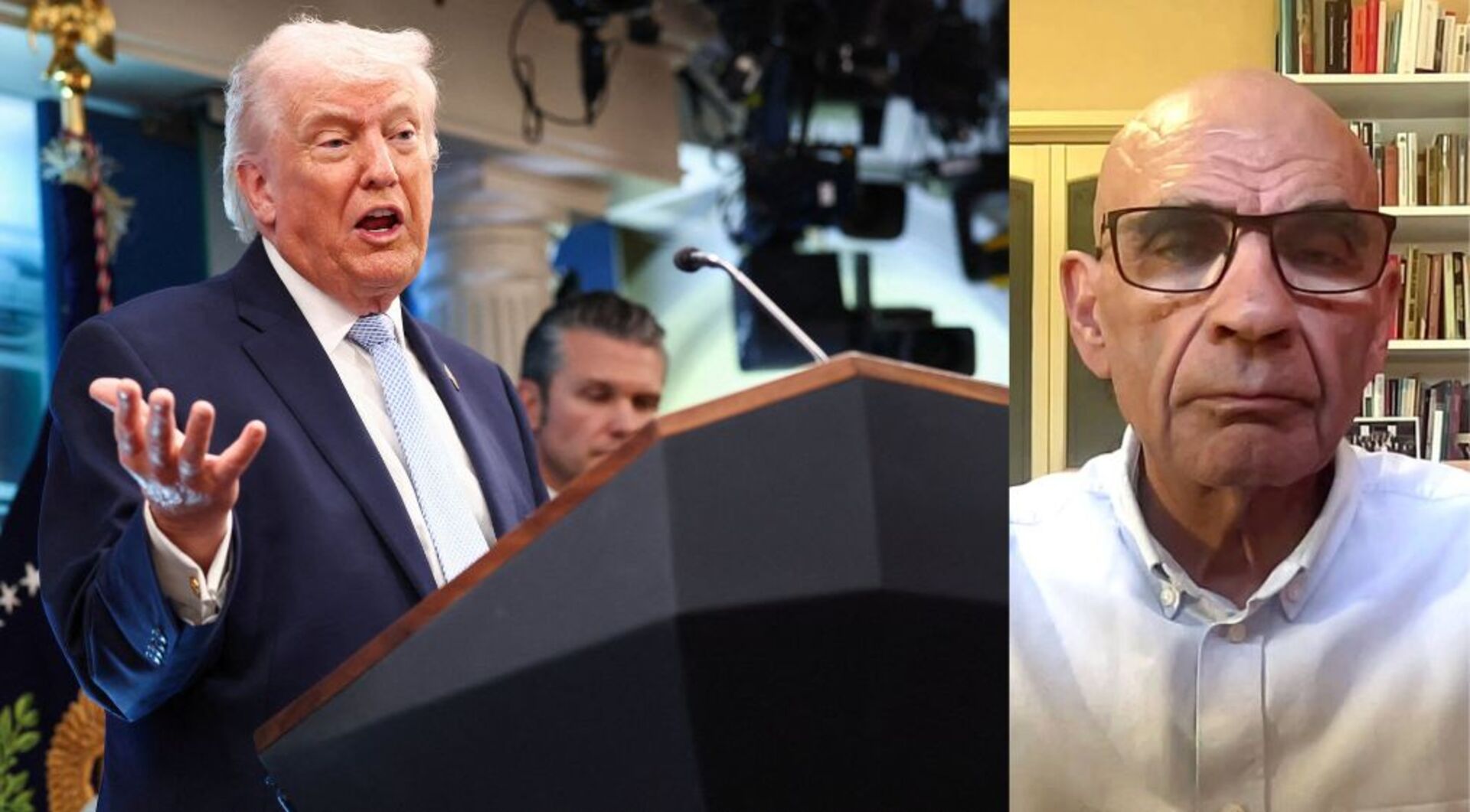 Video thumbnail for Trump vows military to stay until real deal; analyst says Iran holds cards