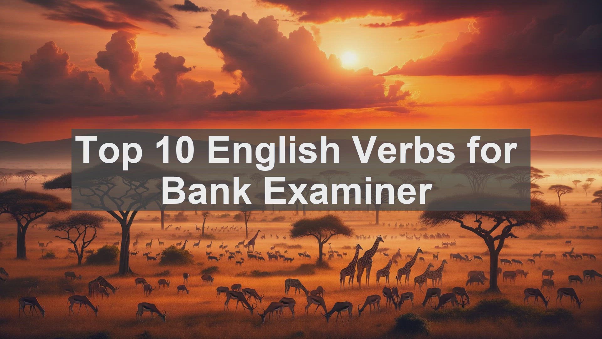 'Video thumbnail for Top 10 English Verbs for Bank Examiner'
