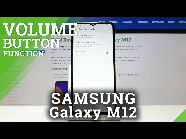 Video thumbnail for Samsung Galaxy M12 - How to Change Volume Button Function in Camera