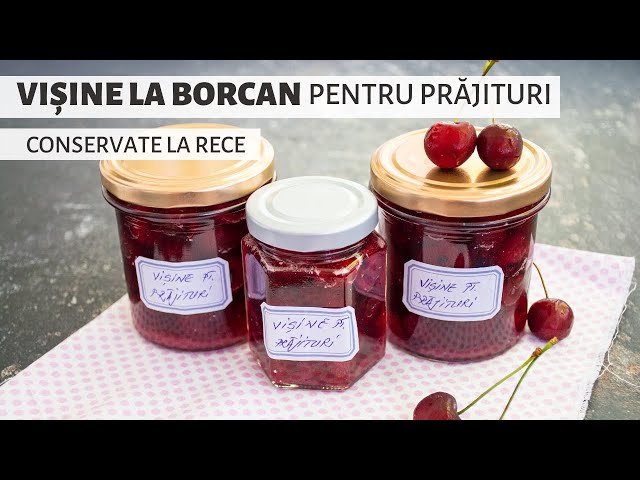 'Video thumbnail for Vișine la borcan pentru prăjituri. Vișine conservate la rece, în suc propriu  | Bucate Aromate'