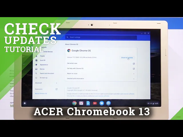 Video thumbnail for How to Check for Updates in ACER Chromebook 13 – Latest Chrome OS Version