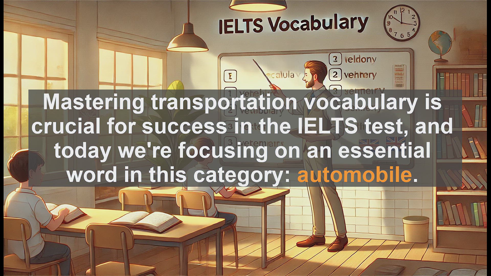 'Video thumbnail for 2500 Must Know IELTS 6.5 Vocabulary - IELTS Vocabulary: Understanding 'Automobile' for Transportation Topics'