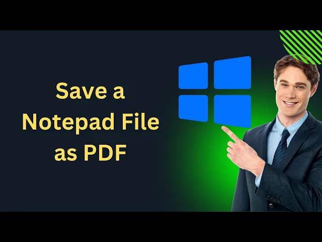 'Video thumbnail for How to Save a Notepad File as PDF in Windows 10 | GearUpWindows Tutorial'