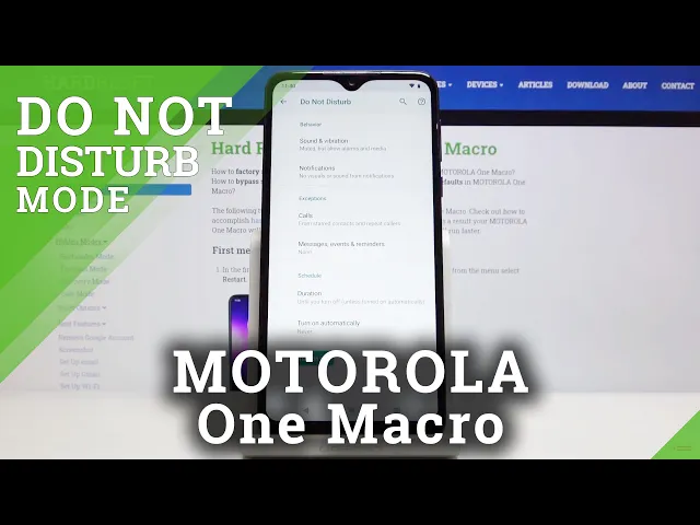 Video thumbnail for How to Activate DND Mode in MOTOROLA One Macro - Do Not Disturb Mode