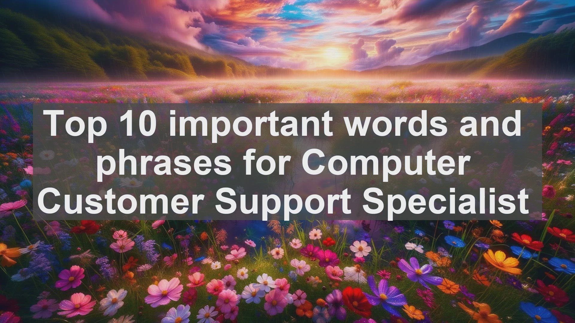 'Video thumbnail for Top 10 important words and phrases for Computer Customer Support Specialist'