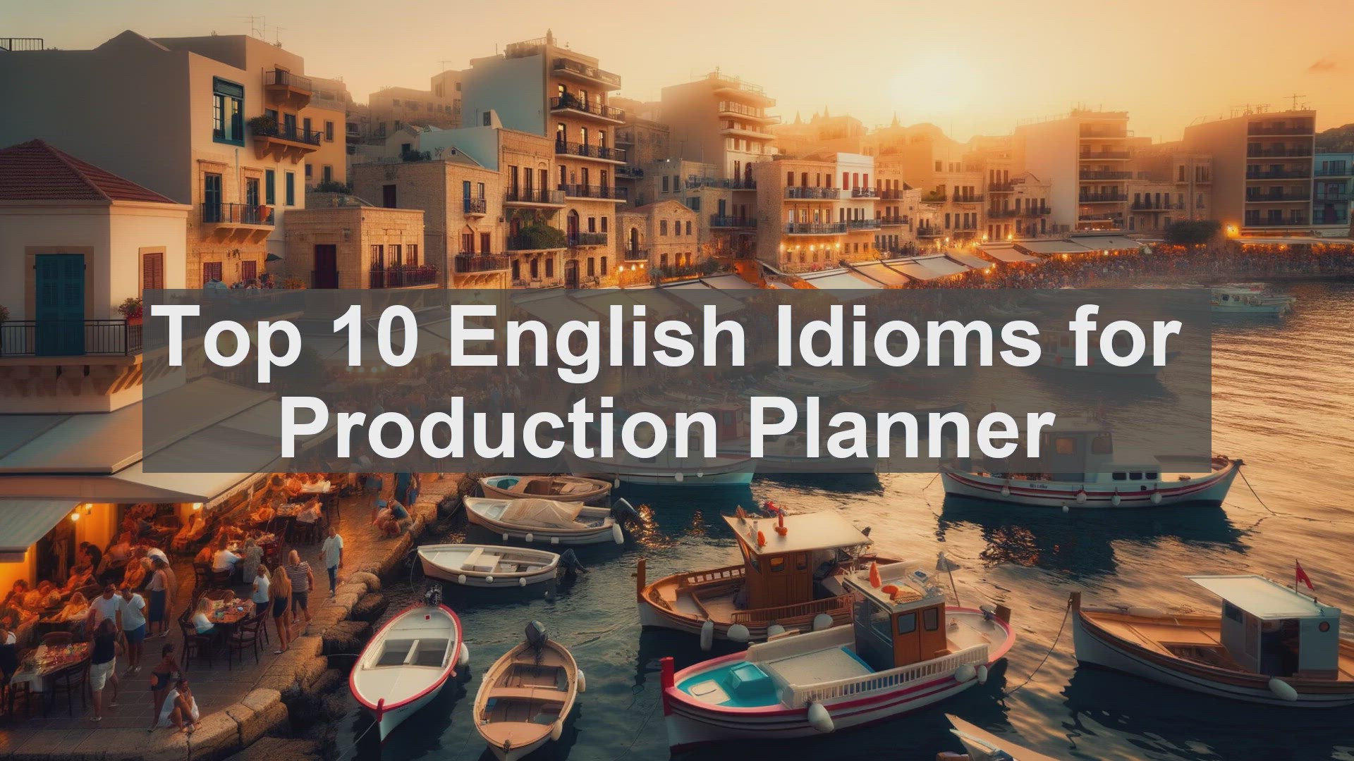 'Video thumbnail for Top 10 English Idioms for Production Planner'