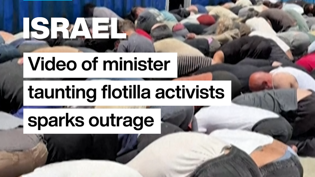 Video thumbnail for Israel: Video of security minister taunting flotilla activists sparks outrage