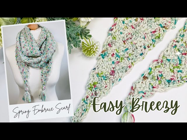 Video thumbnail for How to Crochet a Herringbone Stitch Scarf for Spring