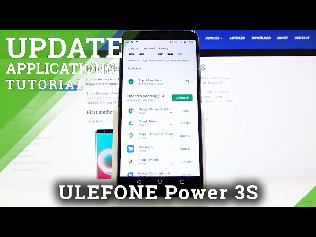 Video thumbnail for How to Update Applications ULEFONE Power 3S – Download New Version