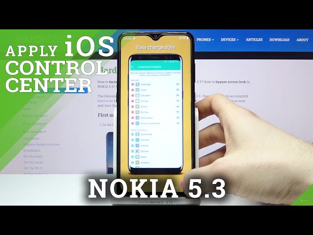 Video thumbnail for How to Apply iOS Control Center in Nokia 5.3?